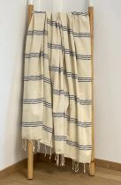 Fouta plate Calliope bleu royal