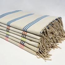 Fouta plate Calliope bleu royal