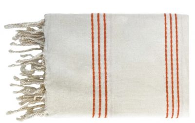 Fouta plate Calliope orange