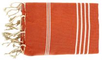 Fouta plate Kolora bleu orange