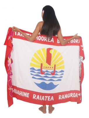 Paro drapeau Polynsien fleurie