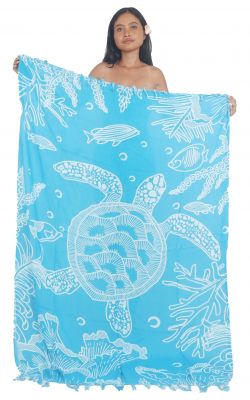 Paro plage grande tortue turquoise