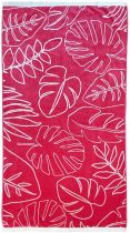 Serviette de plage tropicale Skiva rose